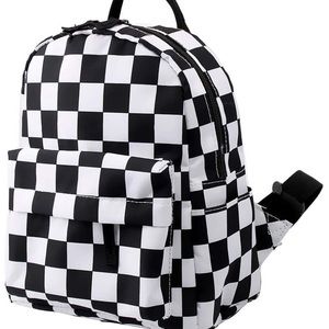 Black and White Checker Mini Backpack